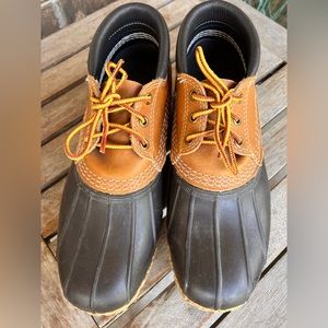 VINTAGE LL Bean Bean Boots Maine Shoe Men's Size 8 Low Top Duck Brown USA Made